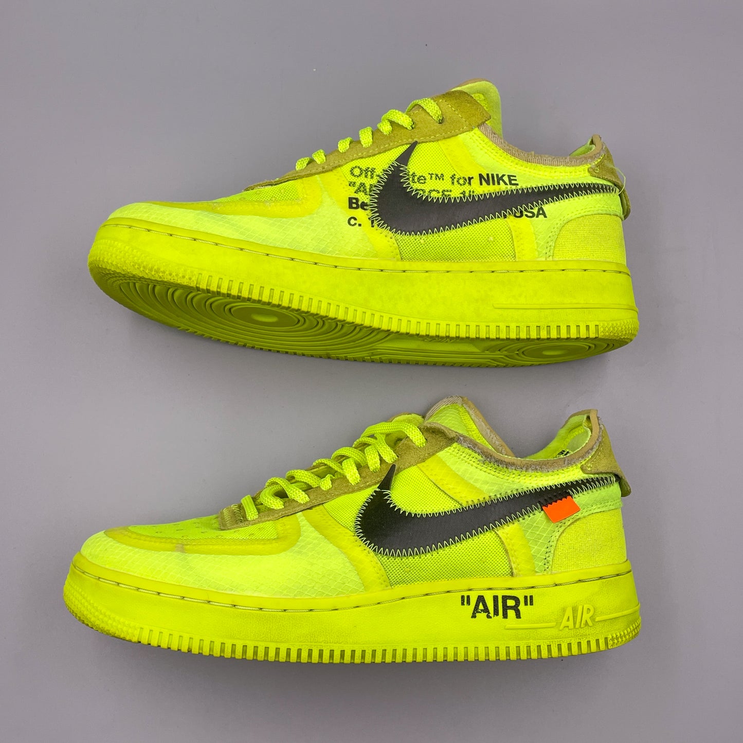 Nike Air Force 1 Low Off-White Volt Size 7.5